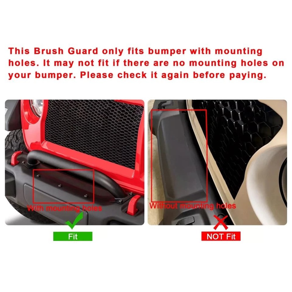 Front Bumper Grille Winch Brush Guard For Jeep Wrangler Gladiator JL HeavyDuty Protection 1