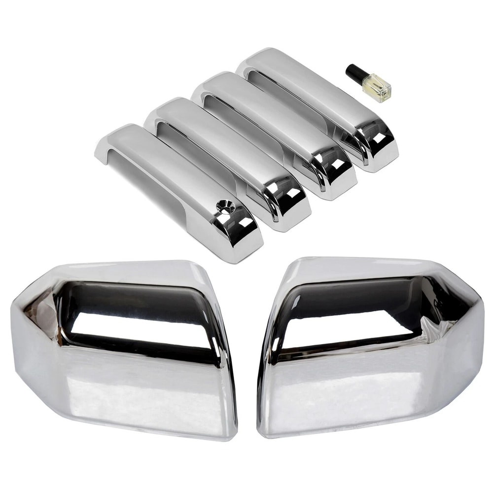 Chrome Mirror Caps Door Handle Covers For Premium Chrome Truck Accessories 9