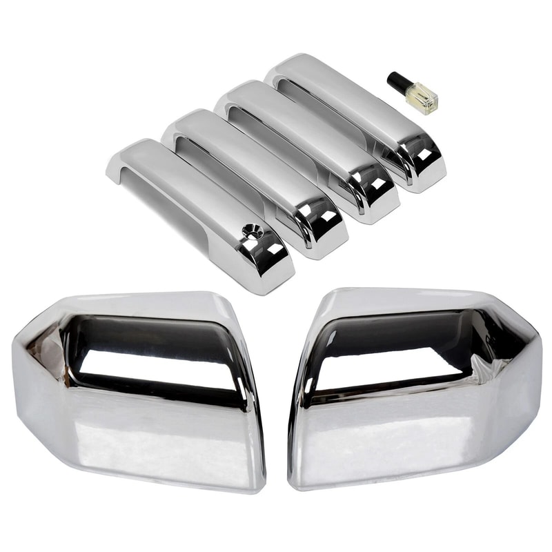 Chrome Mirror Caps Door Handle Covers For Premium Chrome Truck Accessories 9