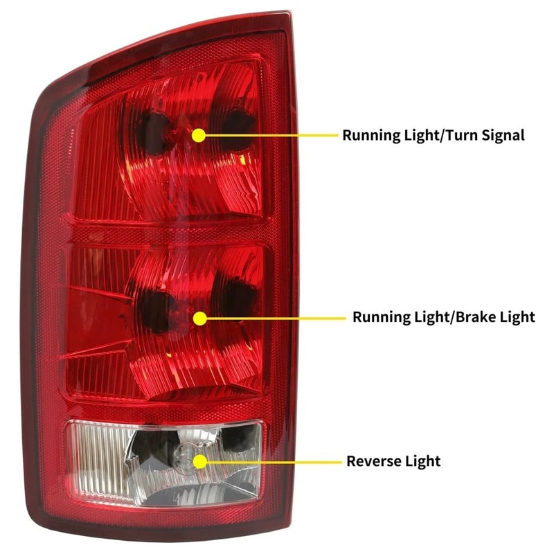 Dodge Ram Driver Side Tail Light Direct Fit Replacement Tail Light 1