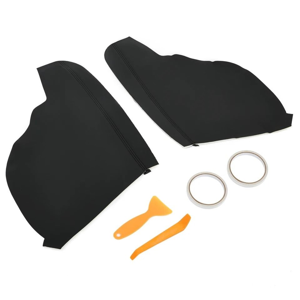 Premium Black Vinyl Armrest Covers For Honda Odyssey Door Panel 18