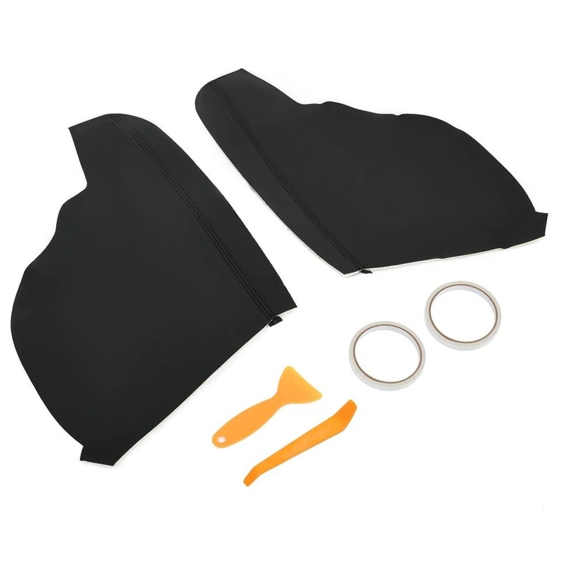 Premium Black Vinyl Armrest Covers For Honda Odyssey Door Panel 18