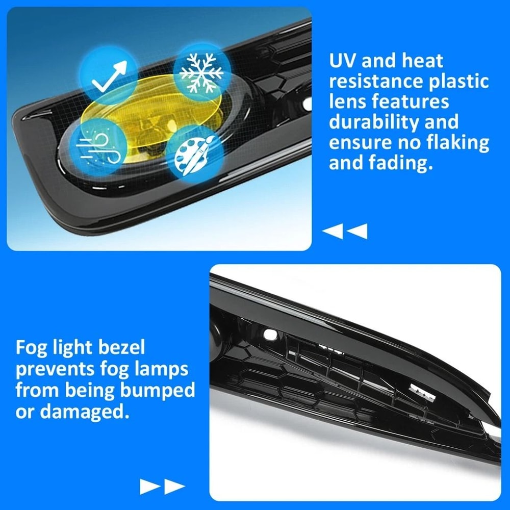 Civic Front Fog Lights Replacement Kit Yellow Bumper Assembly W Switch 3