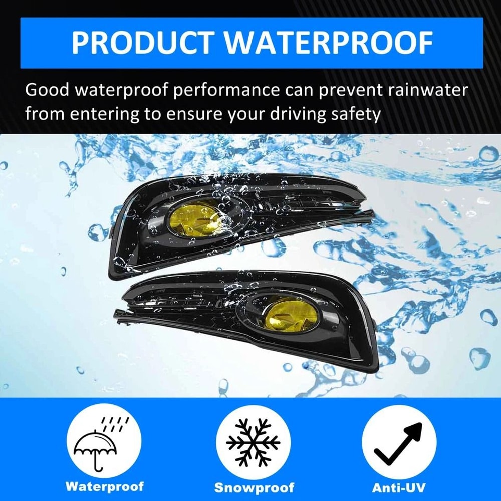 Civic Front Fog Lights Replacement Kit Yellow Bumper Assembly W Switch 4