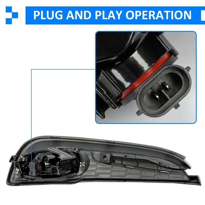 Civic Front Fog Lights Replacement Kit Yellow Bumper Assembly W Switch 5