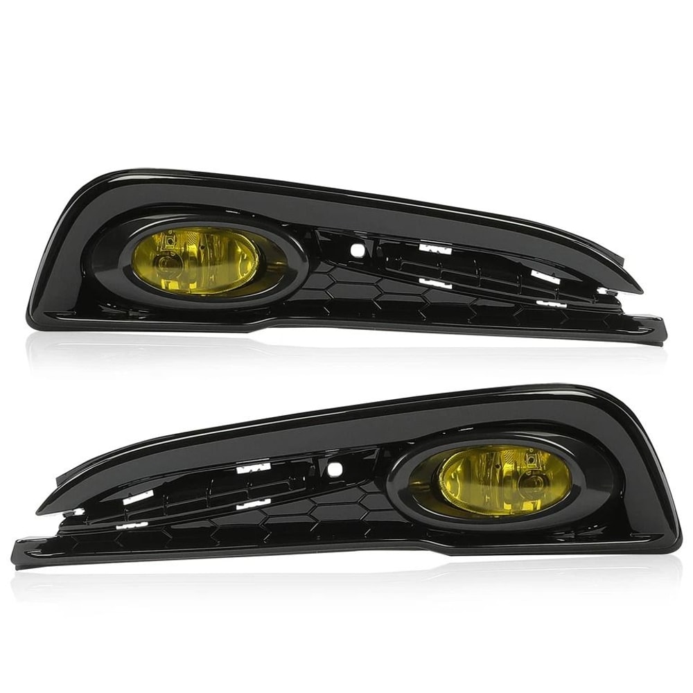 Civic Front Fog Lights Replacement Kit Yellow Bumper Assembly W Switch 12