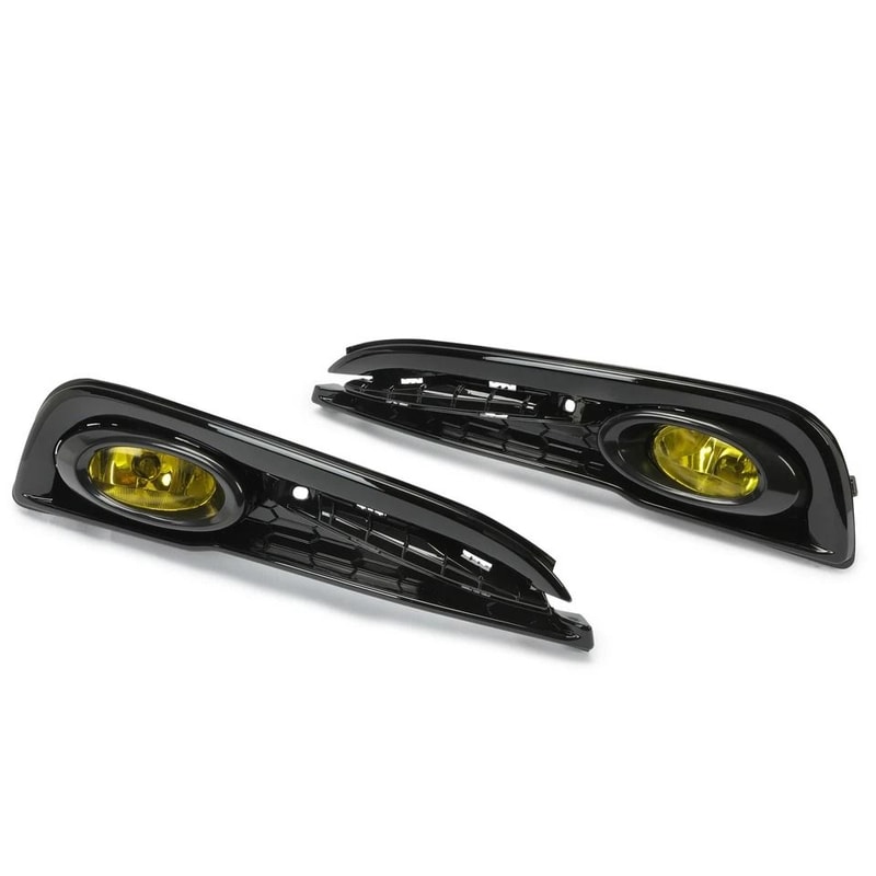 Civic Front Fog Lights Replacement Kit Yellow Bumper Assembly W Switch 13
