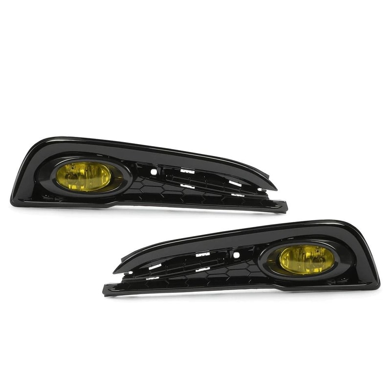 Civic Front Fog Lights Replacement Kit Yellow Bumper Assembly W Switch 14