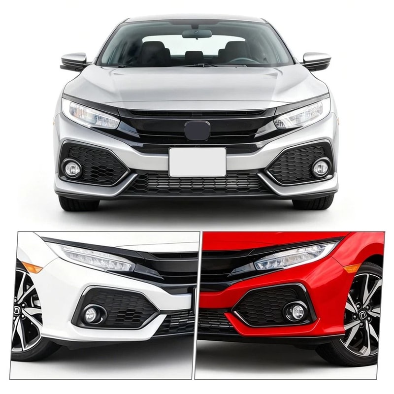 Fog Light Trim Bezel Covers For Honda Civic Hatchback LHRH Durable 1