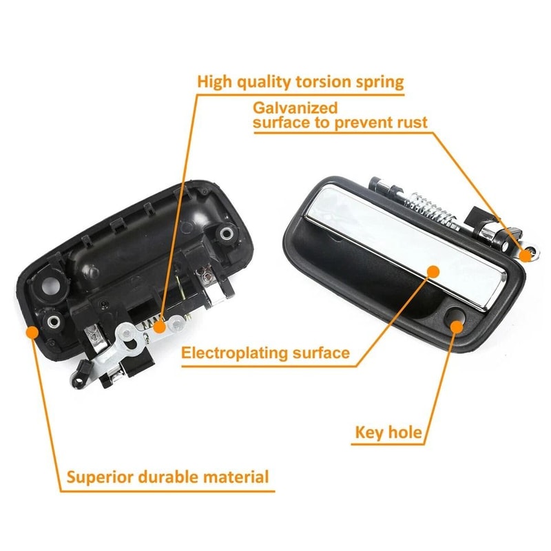 Premium Toyota Tacoma Door Handle Pair Front Exterior Replacement For Trucks 1