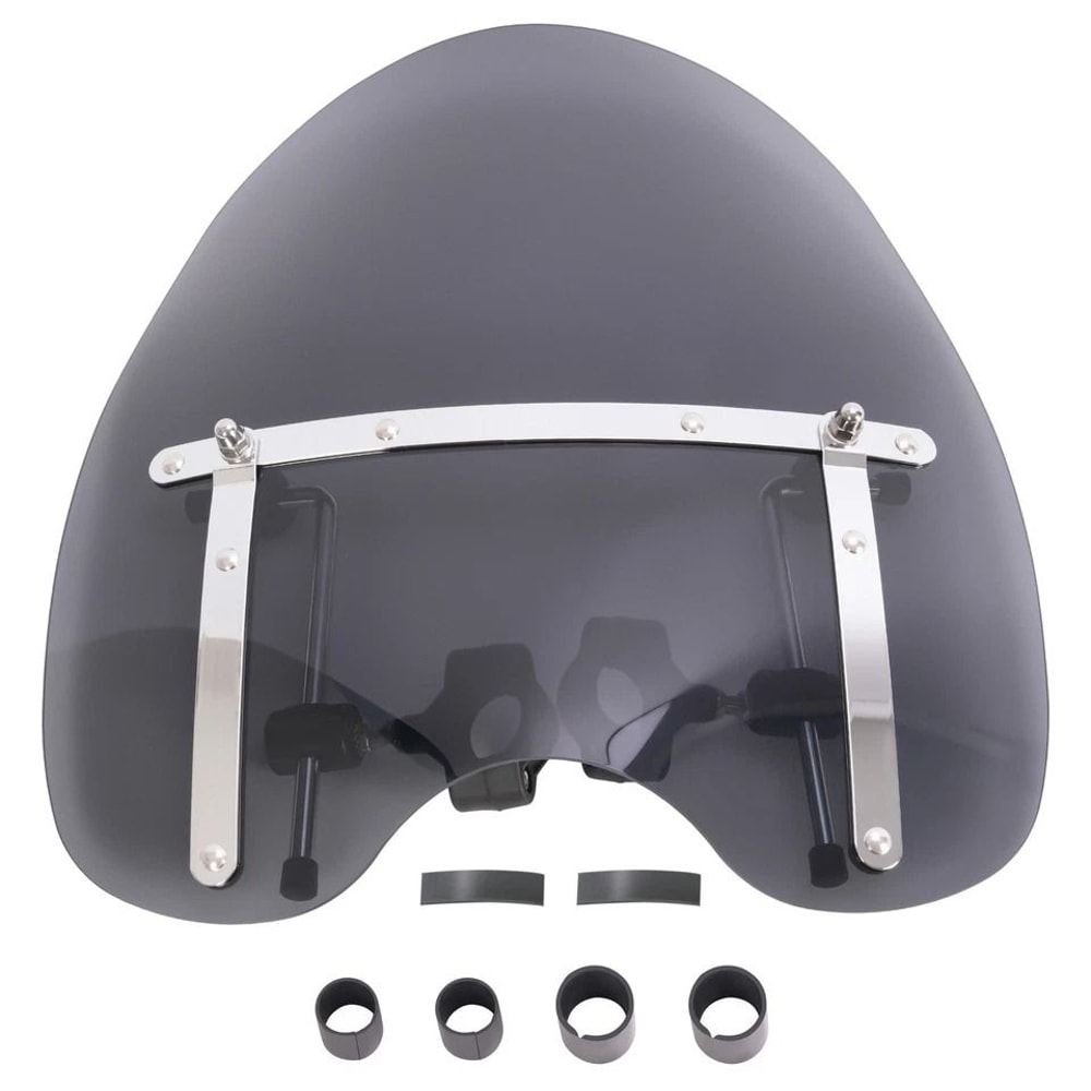 Smoke Motorcycle Windshield For Harley Road Street Glide Custom Fit 3