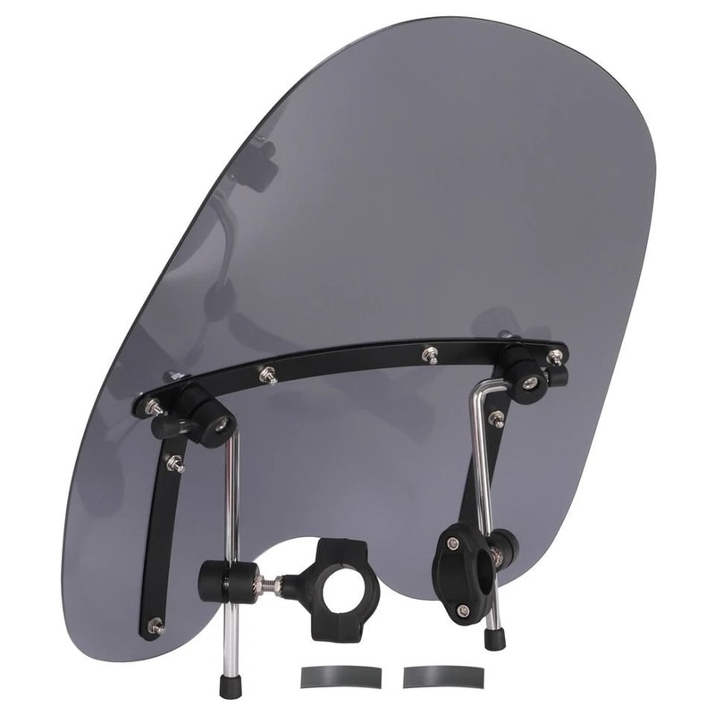 Smoke Motorcycle Windshield For Harley Road Street Glide Custom Fit 0