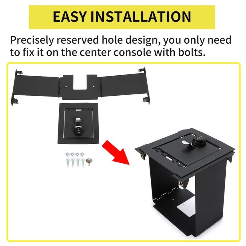 Ford Bronco Center Console Safe With Digit Password Lock Secure Storage Lock Box 2