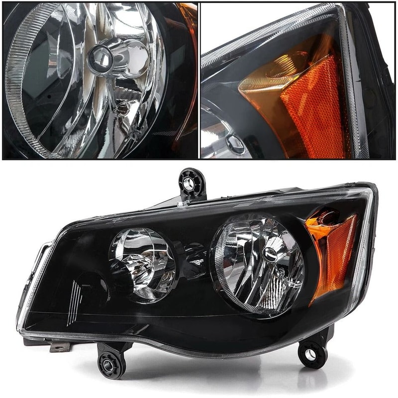 Premium Driver Side Headlight Assembly For Chrysler Town Country Dodge Grand Caravan Replacement 7
