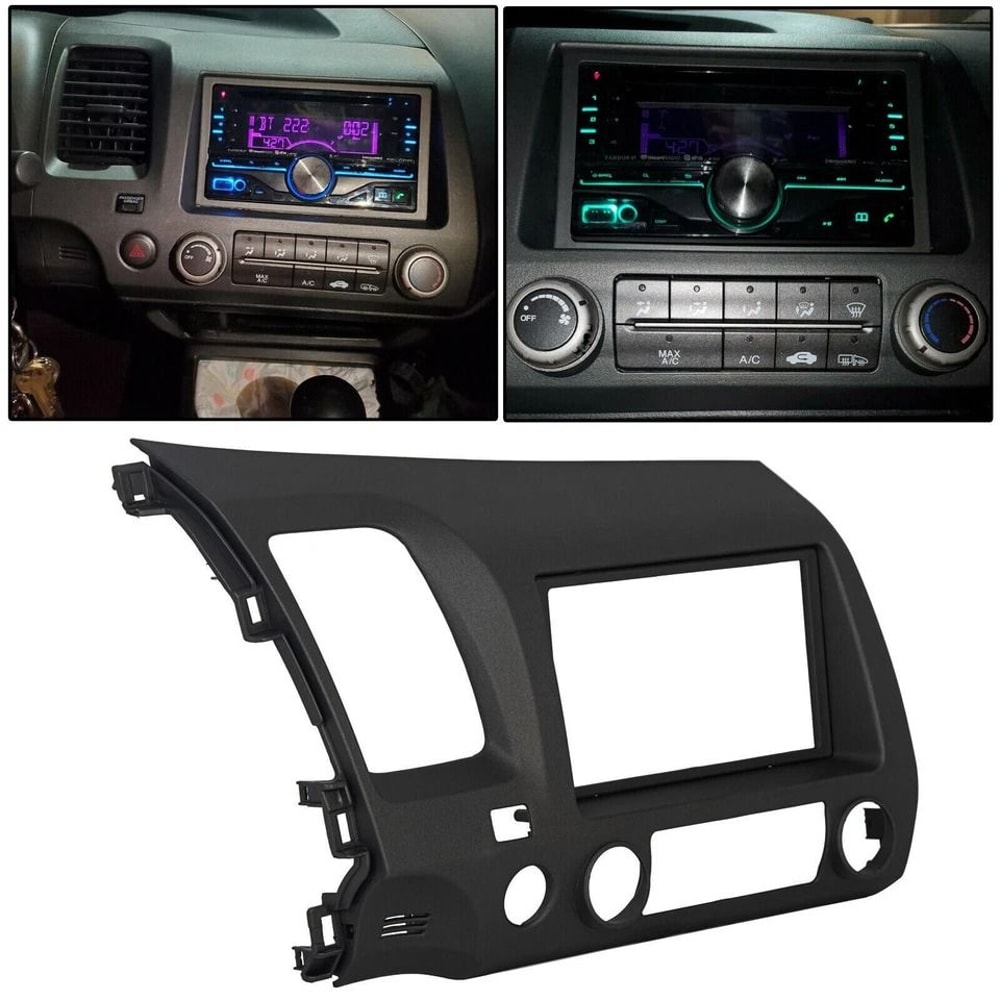 Double Din Radio Dash Kit With Wiring Harness For Honda Civic Easy Installation Perfect Fit 5