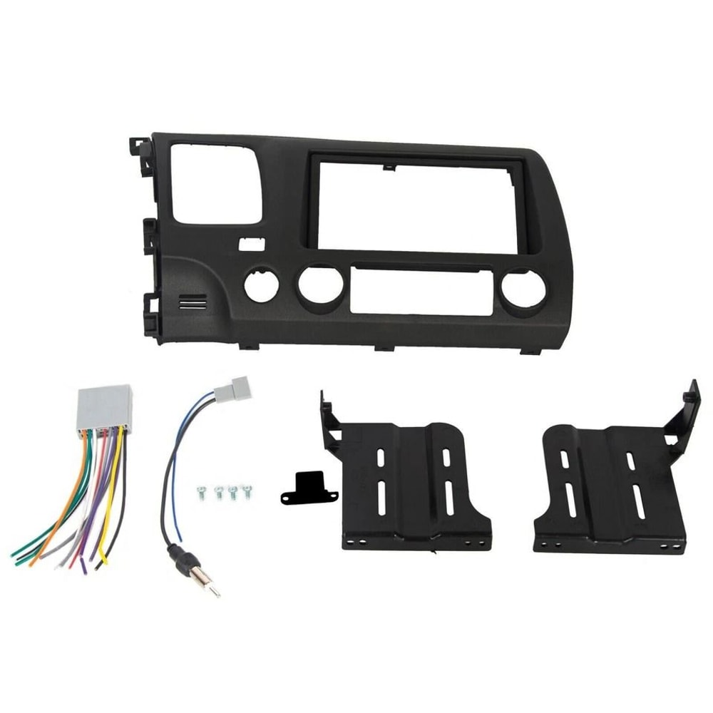 Double Din Radio Dash Kit With Wiring Harness For Honda Civic Easy Installation Perfect Fit 8