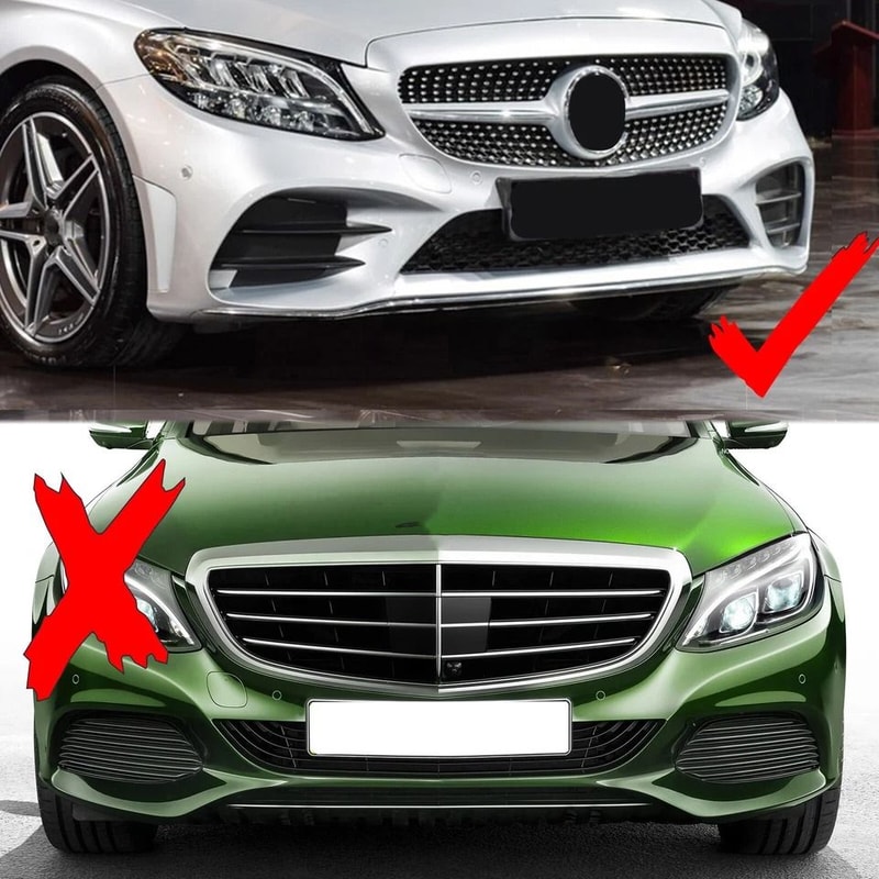 Front Air Vent Cover Trim For MercedesBenz CClass Carbon Fiber Style 2