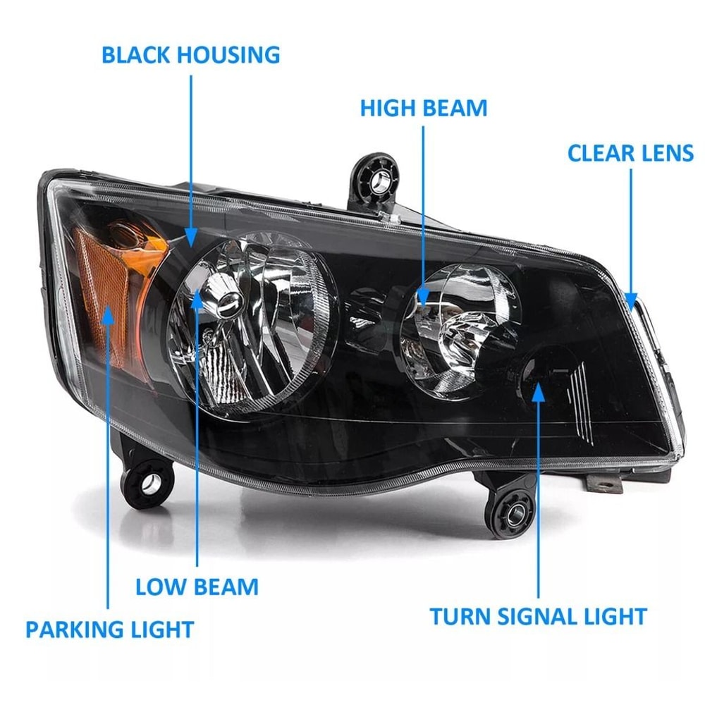 Right Headlight Lamp For Chrysler Town Country Dodge Grand Caravan DOTCertified 1