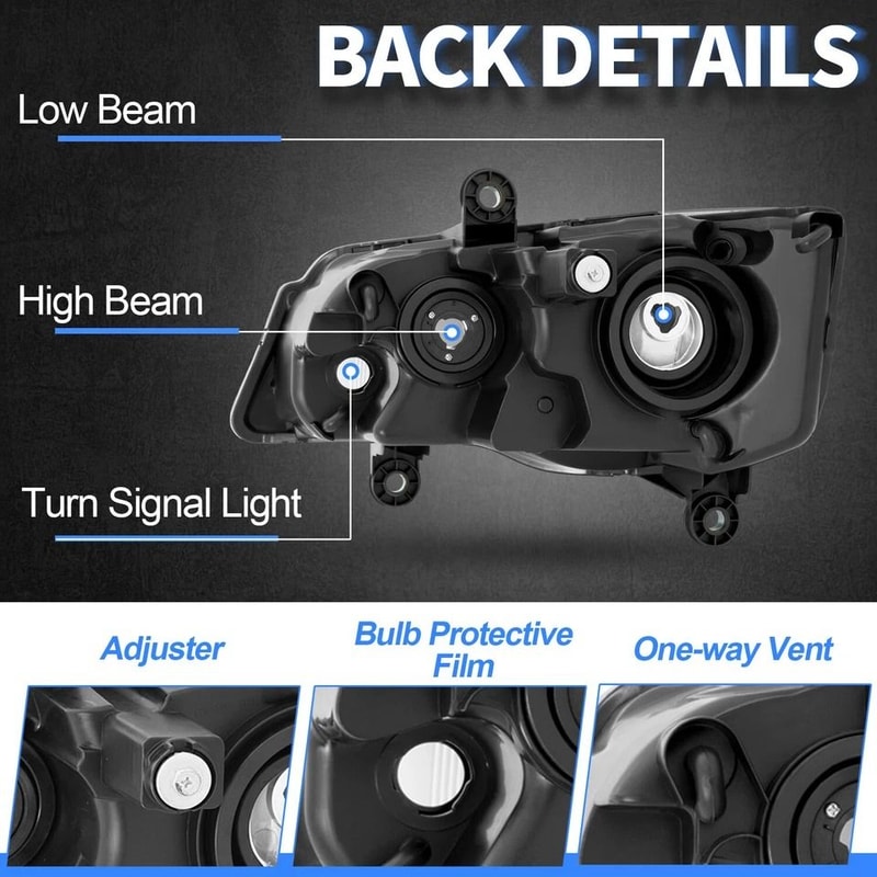 Right Headlight Lamp For Chrysler Town Country Dodge Grand Caravan DOTCertified 2