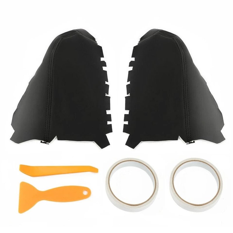 Leather Front Door Panels Armrest Upholstery Cover 4