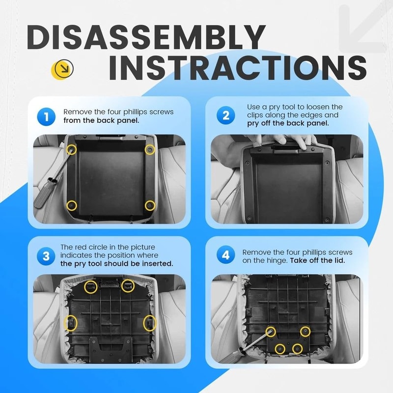 Center Console Armrest Replacement Cover Gray Lid Restorer 3