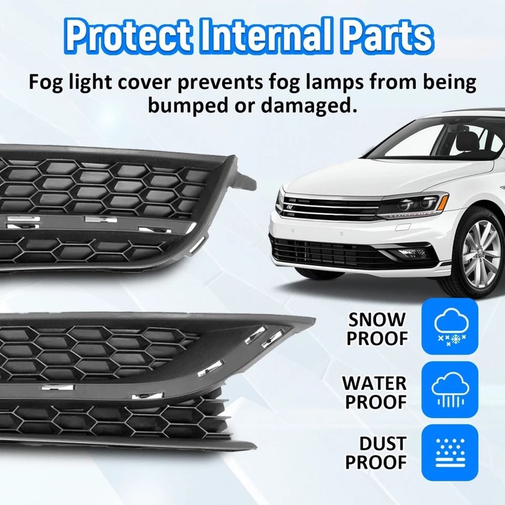 For Volkswagen Passat Fog Light Grille Cap Covers 3