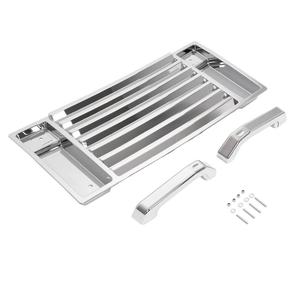 Hummer Chrome Replacement Hood Deck Vent With Handle Covers 1