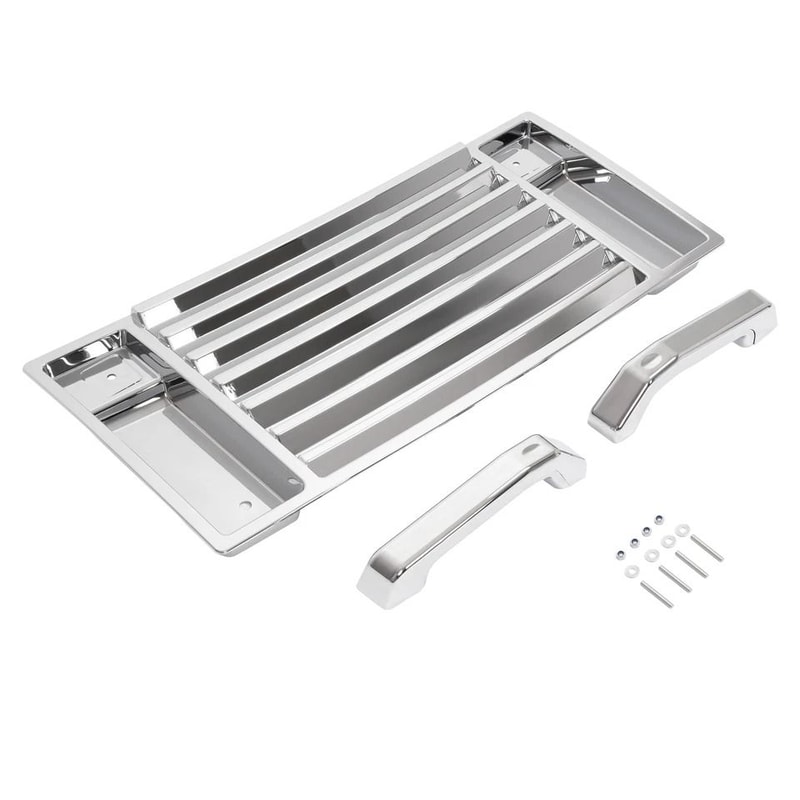 Hummer Chrome Replacement Hood Deck Vent With Handle Covers 1