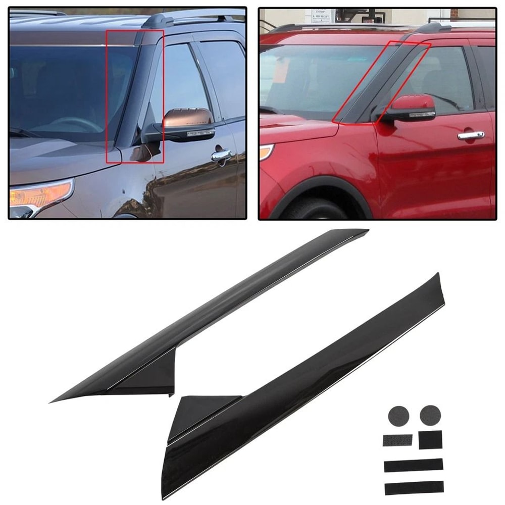 Gloss Black Windshield Trim Pillar Molding For Explorer 1