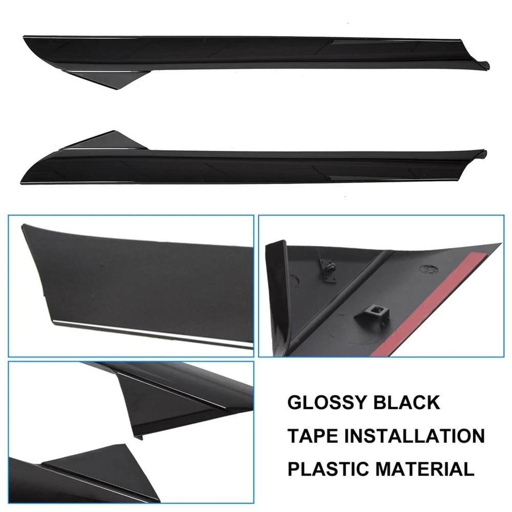 Gloss Black Windshield Trim Pillar Molding For Explorer 3