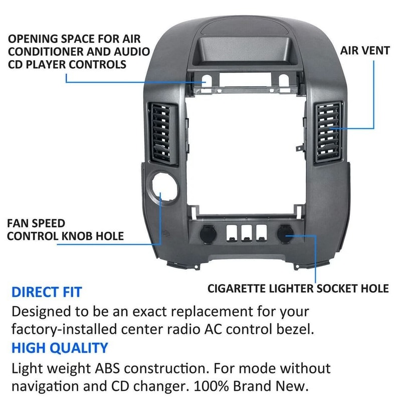 ABS Instrument Panel Lid Dash Radio Bezel For Titan XE SE Armada SE Premium Fit Finish 6