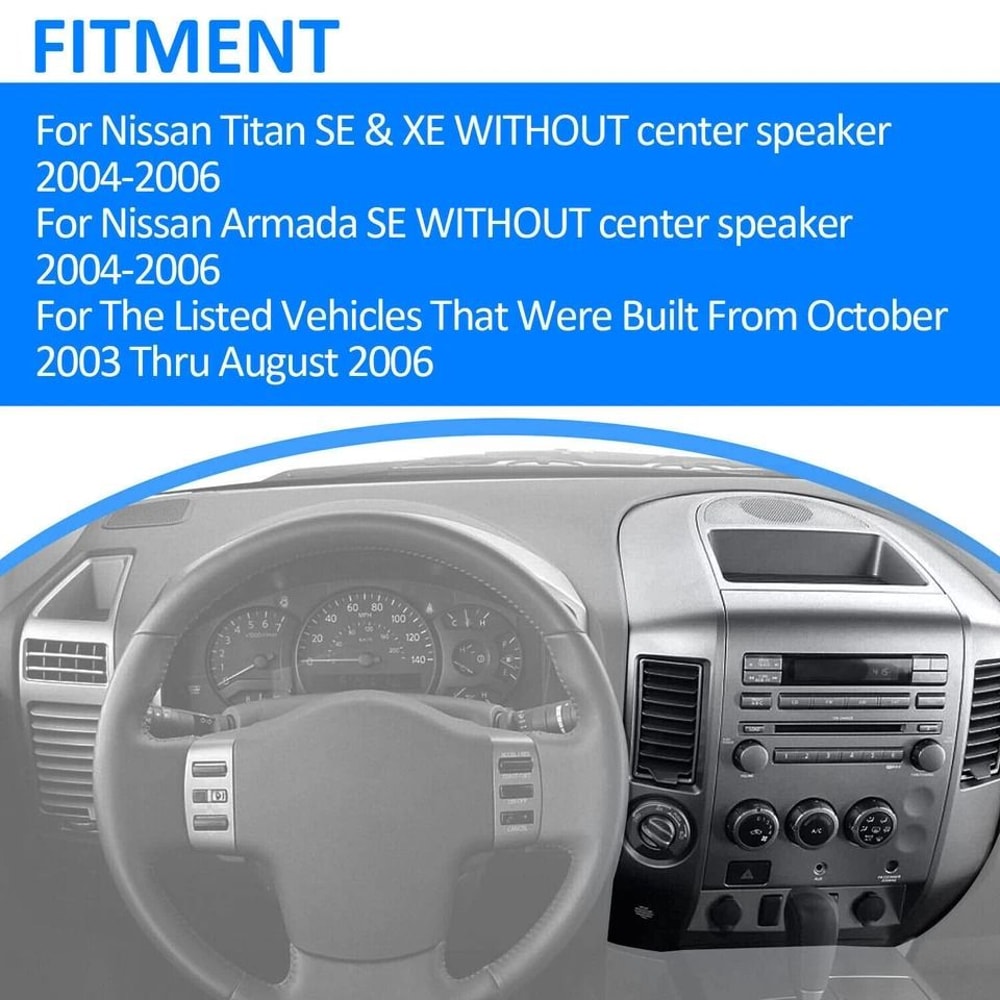 ABS Instrument Panel Lid Dash Radio Bezel For Titan XE SE Armada SE Premium Fit Finish 8