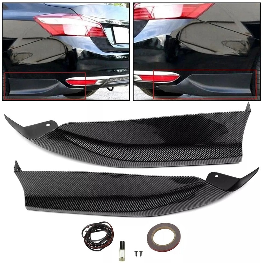 Carbon Fiber Rear Bumper Lip Splitter Spoiler For Honda Accord Sedan 1