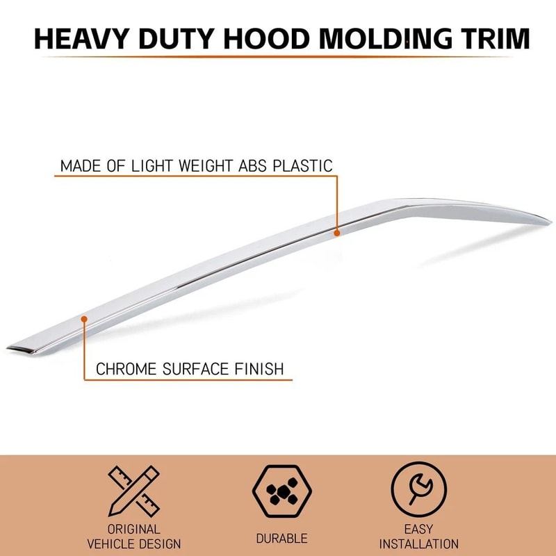 Premium Hood Molding Trim Chrome For Cadillac SRX Replacement 4