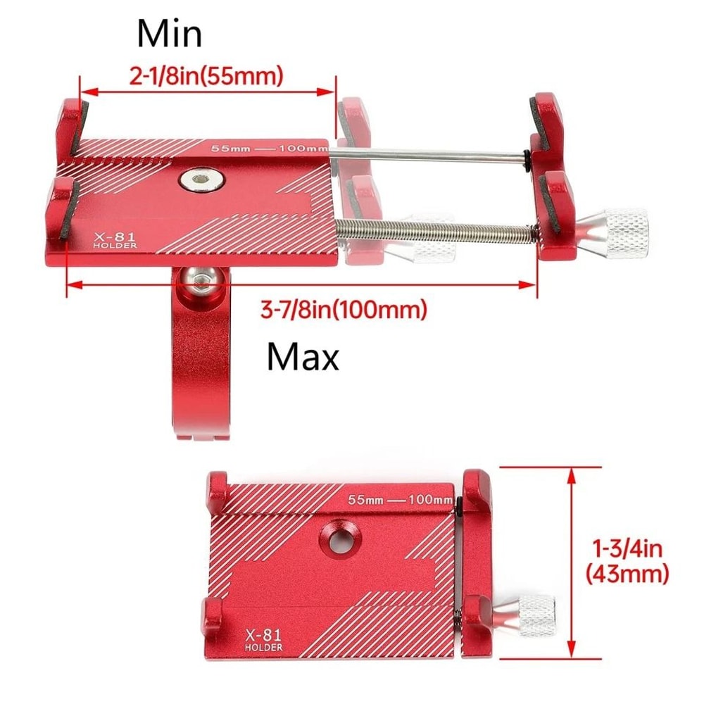 Universal Aluminum Motorcycle Phone Mount Bike Handlebar Phone Holder For GPS Smartphone 1