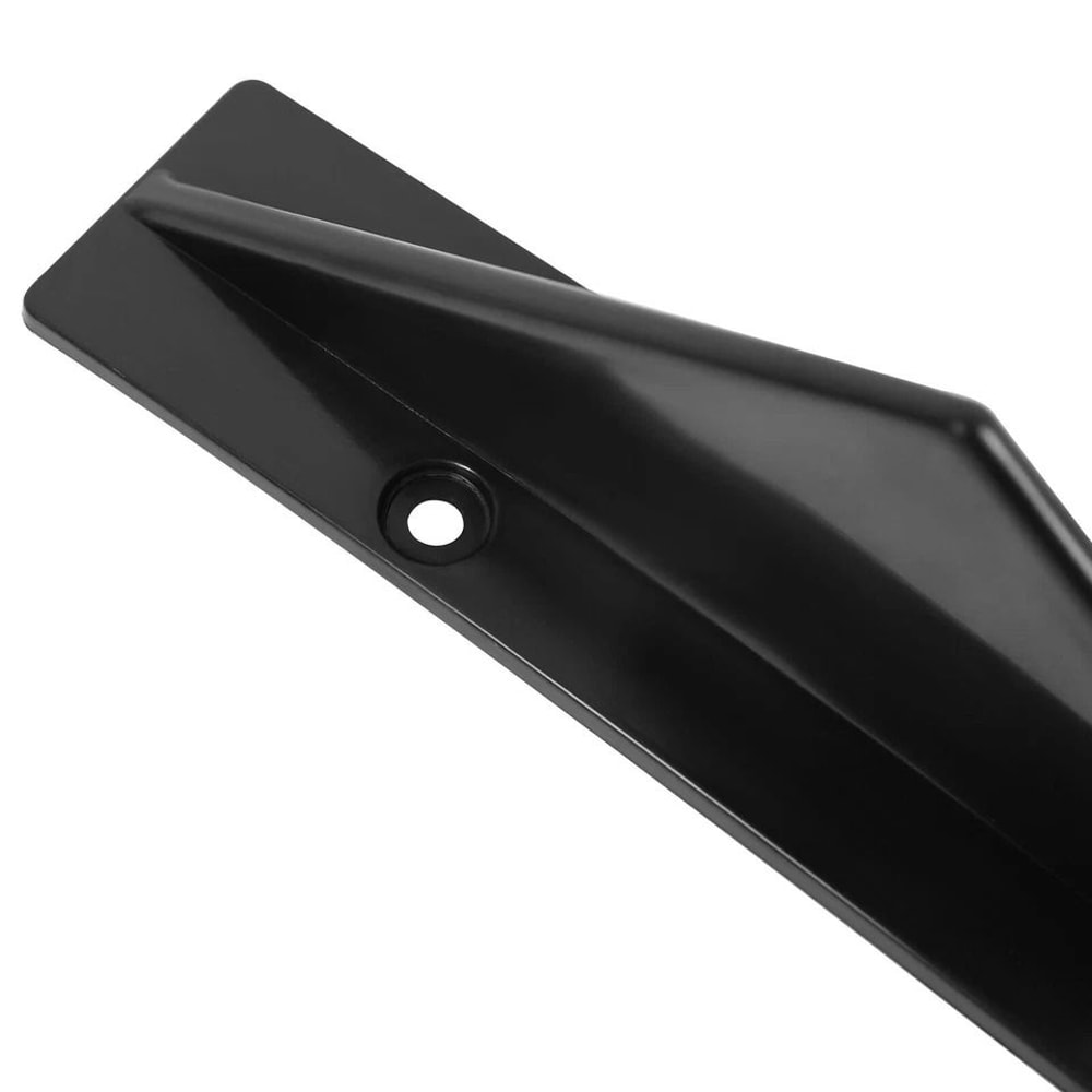 Universal Rear Bumper Diffuser Shark Fin Spoiler Lip Splitter Glossy Black Enhance Car Aerodynamics 4