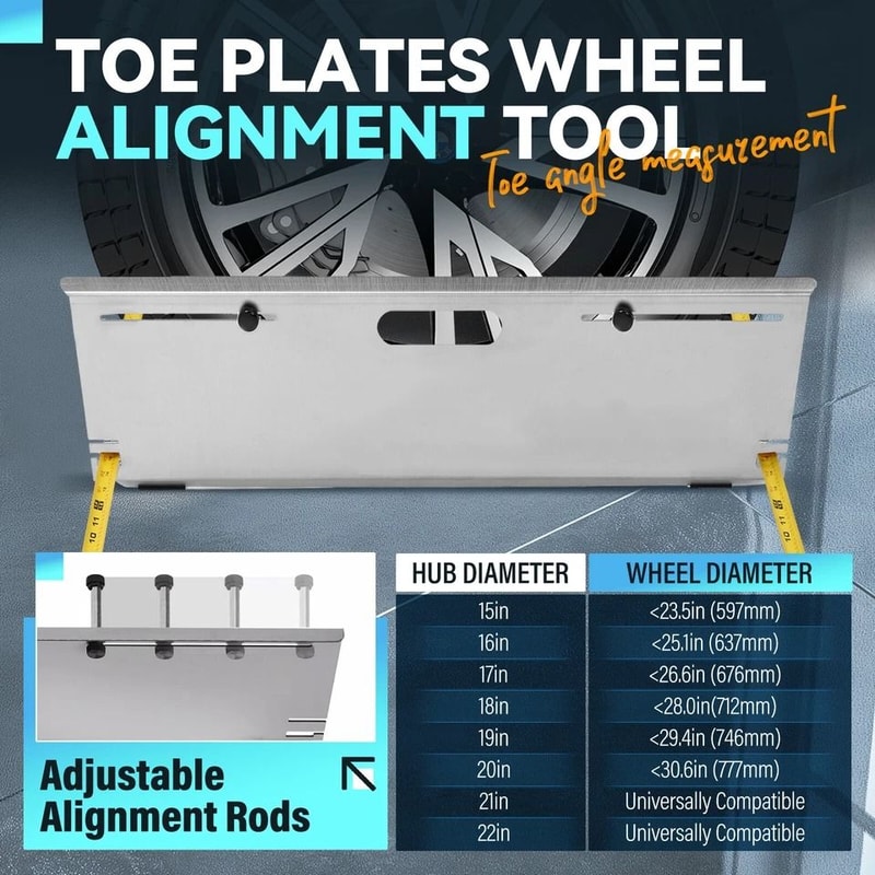 Toe Plates Wheel Alignment Tool Precision Toe Camber Measurement For Accurate Vehicle Alignment 1