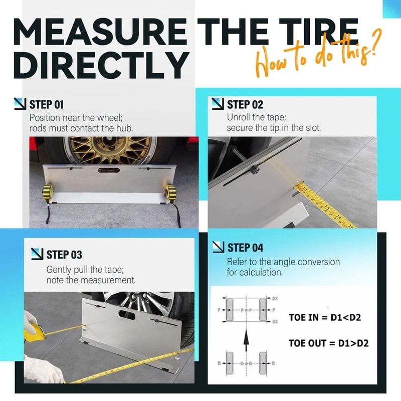 Toe Plates Wheel Alignment Tool Precision Toe Camber Measurement For Accurate Vehicle Alignment 6
