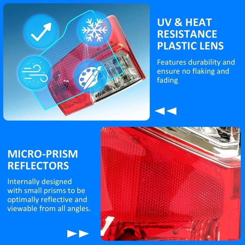 Left Rear Tail Light Assembly For Driver Side LH OEM Replacement 9