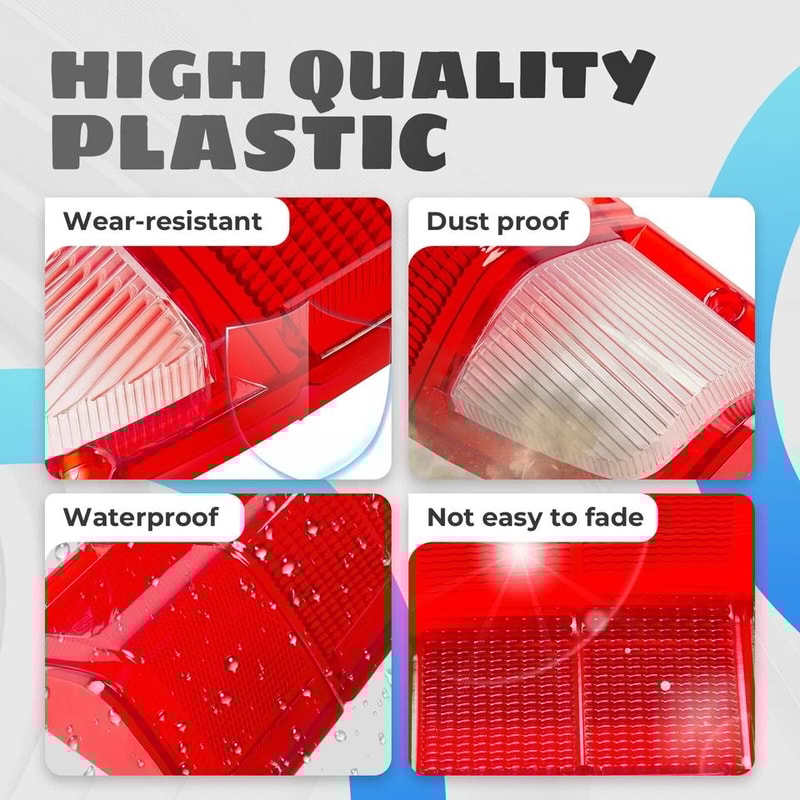 Truck Plymouth Power Wagon Tail Light Lenses Replacement Pair LH RH 2