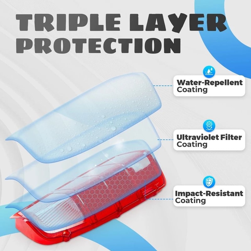 Truck Plymouth Power Wagon Tail Light Lenses Replacement Pair LH RH 3