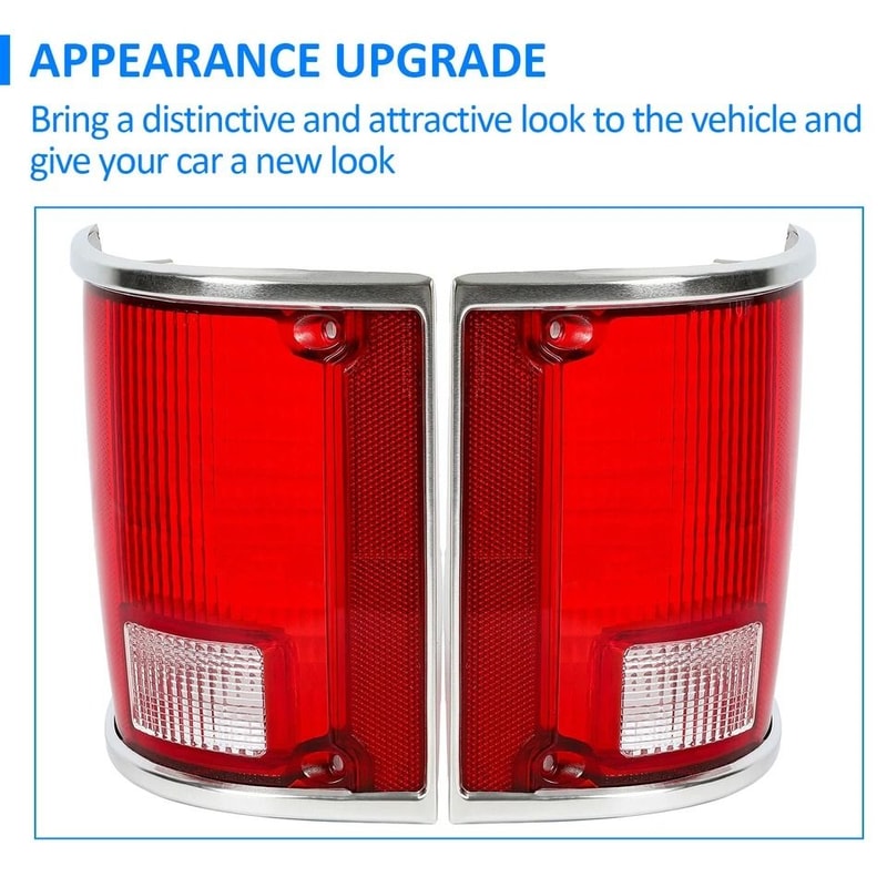 Tail Lights With Chrome Bezel Pair For Chevrolet GMC Sierra HighQuality Upgrade 3