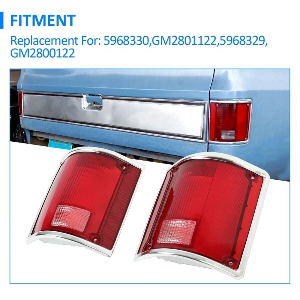 Tail Lights With Chrome Bezel Pair For Chevrolet GMC Sierra HighQuality Upgrade 4