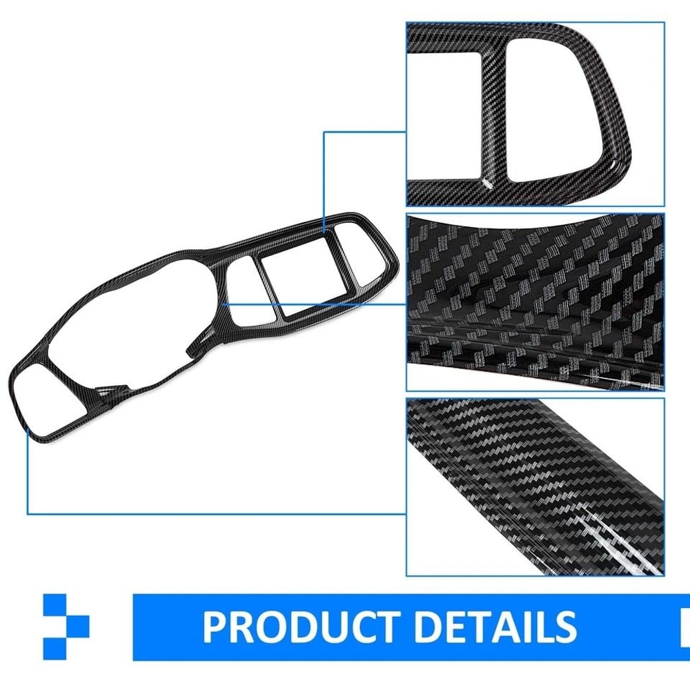 Carbon Fiber Center Console Trim And Dashboard Trim Kit 5