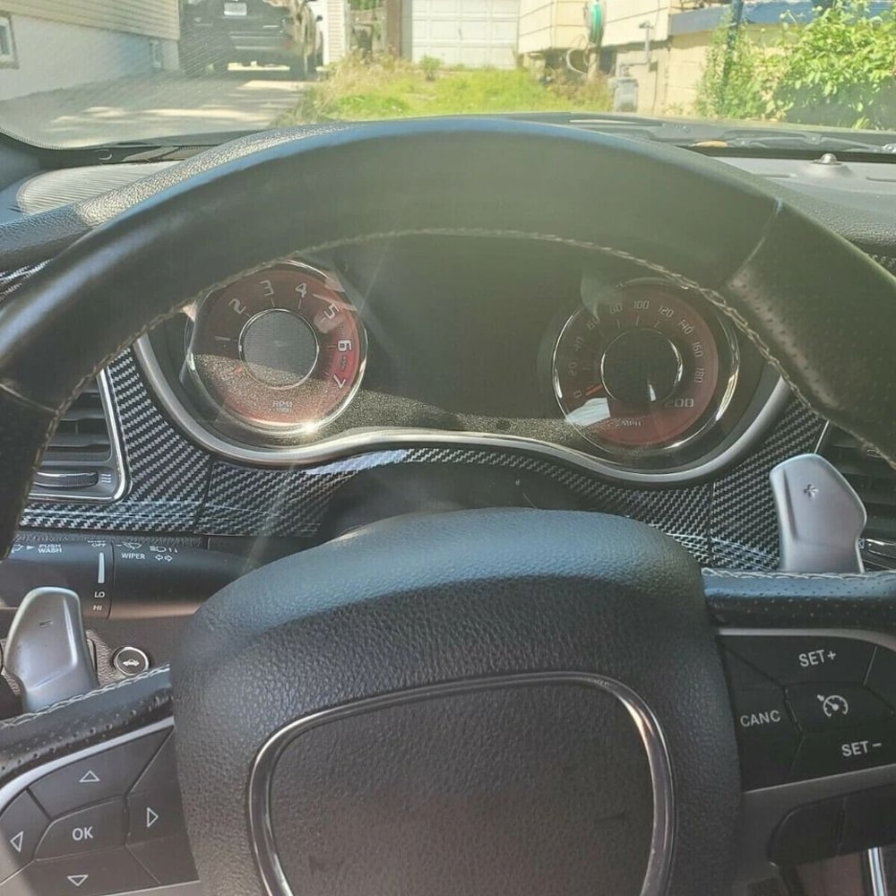 Carbon Fiber Center Console Trim And Dashboard Trim Kit 8