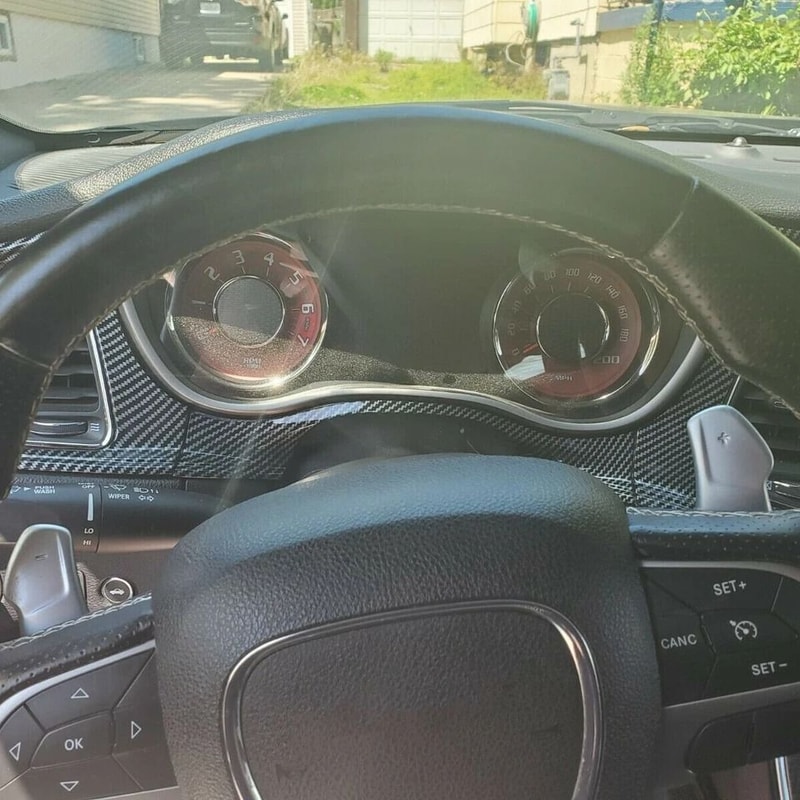 Carbon Fiber Center Console Trim And Dashboard Trim Kit 8