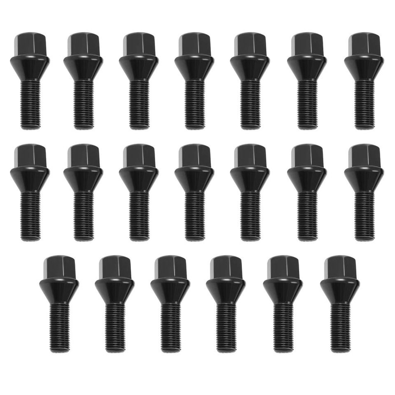 Black Wheel Lug Bolts For Jeep Compass Cherokee Renegade Ram 10