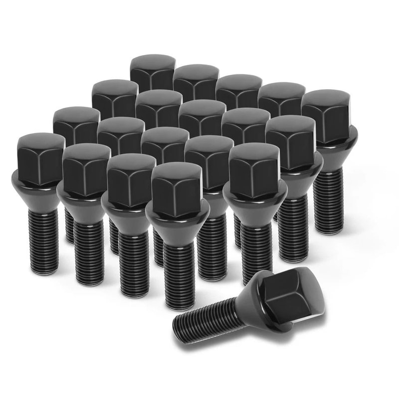 Black Wheel Lug Bolts For Jeep Compass Cherokee Renegade Ram 0