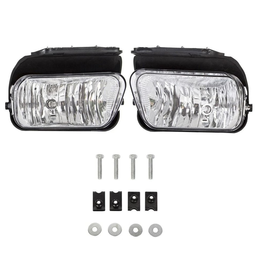 Chevy Silverado Fog Lights Pair Clear Lens Direct Replacement For Avalanche 7