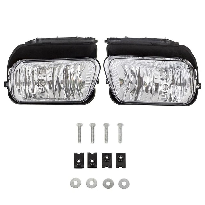 Chevy Silverado Fog Lights Pair Clear Lens Direct Replacement For Avalanche 7